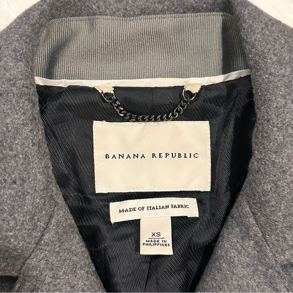 Banana Republic Grey Belted Wool Blend Pea Coat - Picture 5 of 14